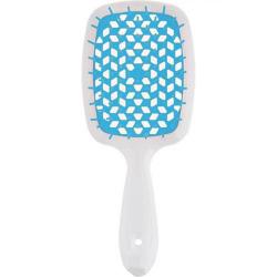 Щетка Superbrush с закругленными зубчиками бело-голубая, 20,3 х 8,5 х 3,1 см