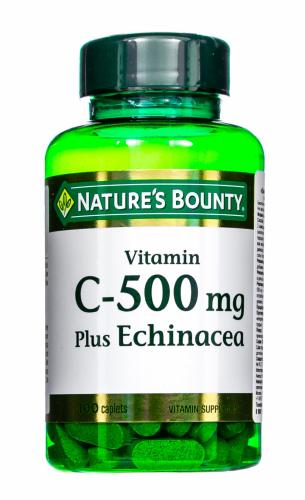 Нэйчес Баунти Витамин С 500 мг плюс эхинацея, 100 таблеток (Nature's Bounty, Растительные продукты)