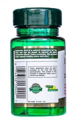 Нэйчес Баунти Гиалуроновая кислота 20 мг в капсулах 476 мг, 30 шт. (Nature's Bounty, Витамины), фото-3