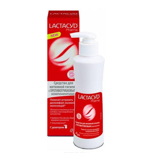 Лактацид Экстра средство для интимной гигиены с противогрибковым комплексом, 250 мл (Lactacyd, Молочница)