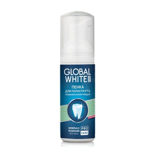 Глобал Уайт Реминерализирующая пенка для полости рта, 50 мл (Global White, Поддержание эффекта отбеливания), фото-3