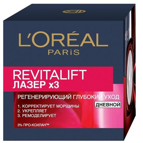 Лореаль REVITALIFT Антивозрастной крем Лазер х3 для лица дневной 50мл (L'Oreal Paris, Revitalift)