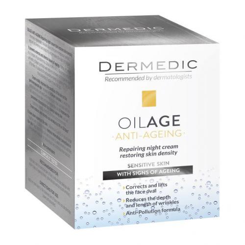 Дермедик Ночной крем для восстановления упругости кожи, 50 мл (Dermedic, Oilage), фото-7