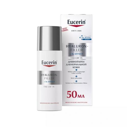 Эуцерин Антивозрастной крем для ухода за нормальной и комбинированной кожей SPF 15, 50 мл (Eucerin, Hyaluron-Filler)