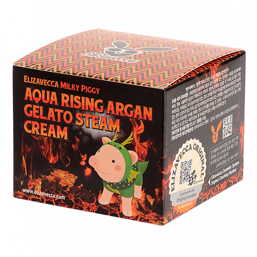 Елизавекка Крем паровой увлажняющий Aqua Rising Argan Gelato Steam Cream, 100 г (Elizavecca, Milky Piggy), фото-2