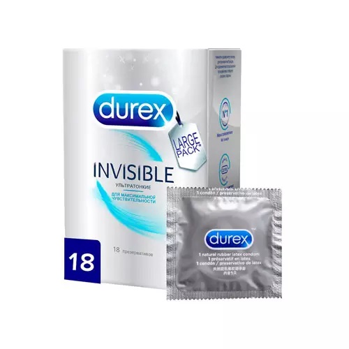Дюрекс Презервативы Invisible ультратонкие, 18 шт (Durex, Презервативы)