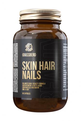 Грасберг Биологически активная добавка к пище Skin Hair Nails, 120 капсул (Grassberg, )
