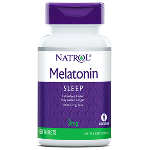 Натрол Мелатонин 3 мг, 60 таблеток (Natrol, Здоровый сон)