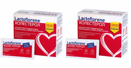 Лактофлорен Набор-сдвойка &quot;Холестерол&quot;, 2 х 20 саше (Lactoflorene, )