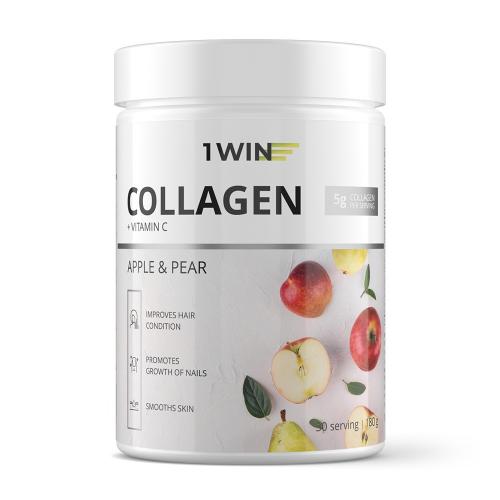 1Вин Комплекс &quot;Коллаген с витамином С&quot; со вкусом яблоко-груша, 30 порций, 180 г (1Win, Collagen)