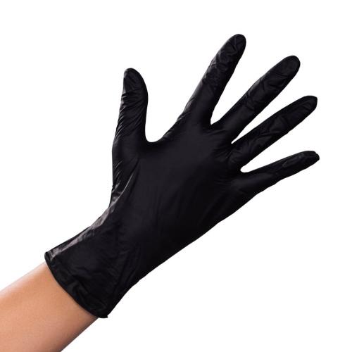 Перчатки нитриловые Safe&amp;Care размер М черные, 100 шт (Чистовье, Расходные материалы для рук и ног)