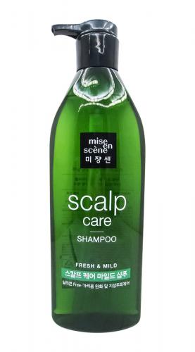 Восстанавливающий шампунь для чувствительной кожи головы Energy from Jeju Green Tea Scalp Care, 680 мл (Mise En Scene, )