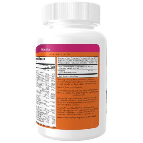 Нау Фудс Мультивитаминный комплекс Daily Vits, 100 таблеток х 1252 мг (Now Foods, Витамины и минералы), фото-8