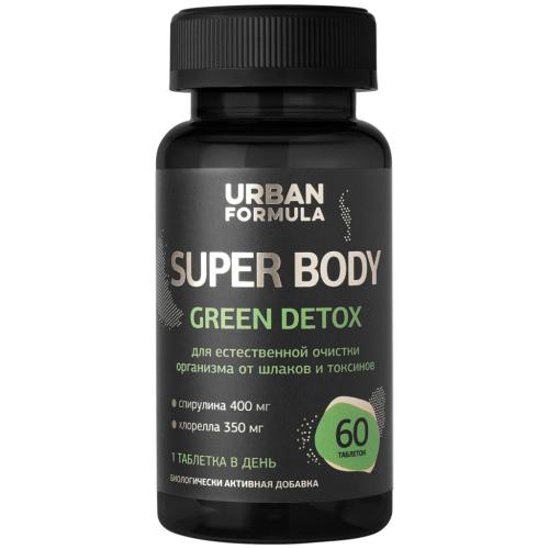 Урбан Формула Комплекс на растительной основе Green Detox, 60 таблеток (Urban Formula, Super Body)