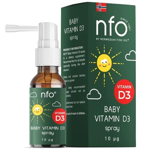 Норвегиан Фиш Ойл Детский витамин D3 Baby Spray 400 МЕ 3+, 20 мл (Norwegian Fish Oil, Витамины)