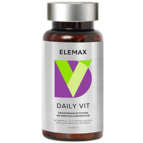 Элемакс Комплекс витаминов и минералов Daily Vit, 30 капсул х 650 мг (Elemax, )