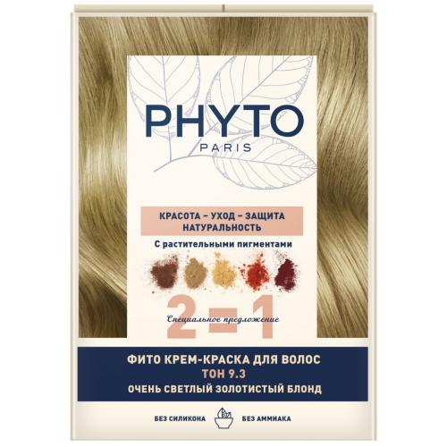 Фитосольба Крем-краска для волос тон 9.3 очень светлый золотистый блонд, 2 шт (Phytosolba, Phytocolor), фото-2