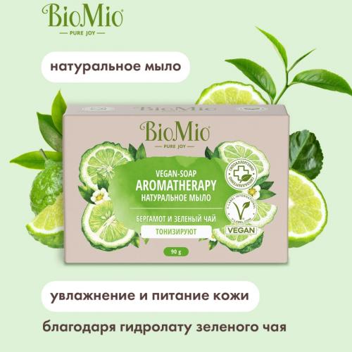 БиоМио Натуральное мыло &quot;Бергамот и зеленый чай&quot; Vegan Soap Aromatherapy, 90 г (BioMio, Мыло), фото-2