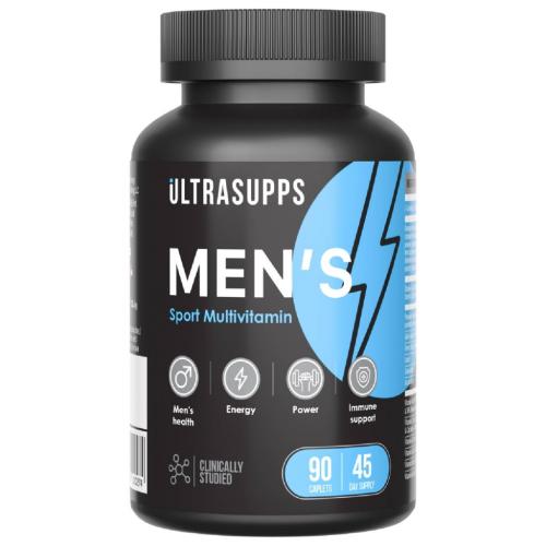 Ультрасаппс Витаминно-минеральный комплекс для мужчин Men&#039;s Sport Multivitamin, 90 каплет (Ultrasupps, )