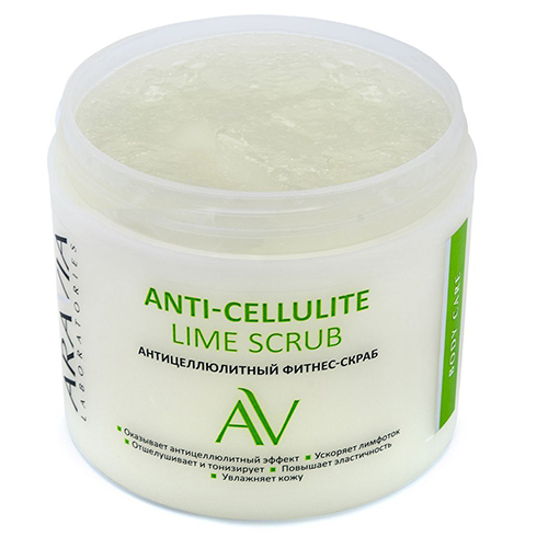 Аравия Лабораторис Антицеллюлитный фитнес-скраб Anti-Cellulite Lime Scrub, 300 мл (Aravia Laboratories, Уход за телом), фото-4