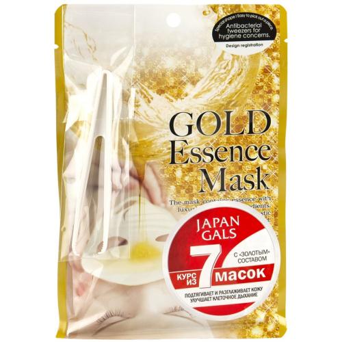 Джапан Галс Маска с золотым составом &quot;Essence Mask&quot;, 7 шт (Japan Gals, Pure5)