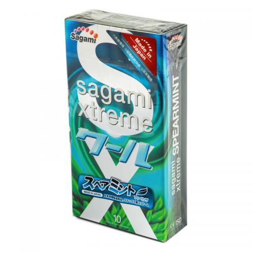 Сагами Презервативы латексные со вкусом мяты Xtreme Mint, 10 шт (Sagami, )