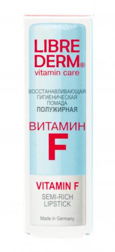 Либридерм Витамин F восстанавливающая гигиеническая помада полужирная 4 г (Librederm, Витамин F), фото-2