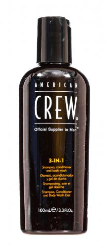 Американ Крю Шампунь, кондиционер и гель для душа 3 в 1, 100 мл (American Crew, Hair&Body), фото-7