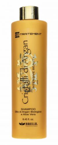 Брелил Профессионал Шампунь для волос с маслом аргании и молочком алоэ 250 мл (Brelil Professional, Argan Oil Crystals), фото-2