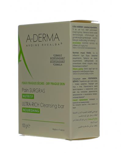 Адерма Ультраобогащенное косметическое мыло твердое, 100 г (A-Derma, ), фото-3