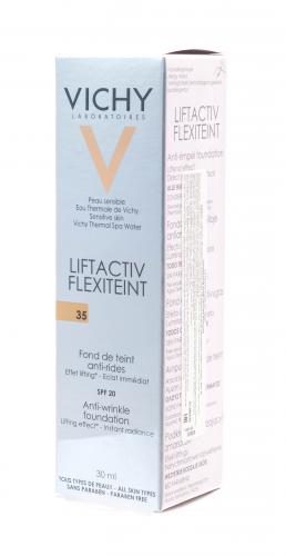Виши Крем тональный против морщин для всех типов кожи Флексилифт, тон 35 песочный 30 мл (Vichy, Liftactiv Flexilift Teint), фото-3