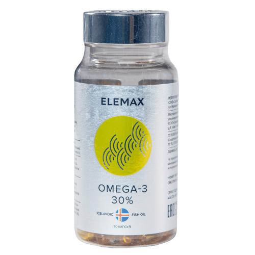 Элемакс Комплекс &quot;Омега-3 жирные кислоты высокой концентрации&quot; 30%, 90 капсул (Elemax, ), фото-4