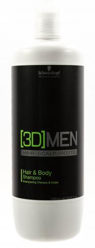 Шампунь для волос и тела Hair&amp;Body Shampoo, 1000 мл ([3D]MEN, Уход [3D]MEN), фото-2